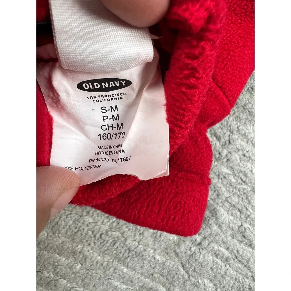 Old Navy Gloves Unisex S/M Red Fleece Solid Elastic Wrist 26861